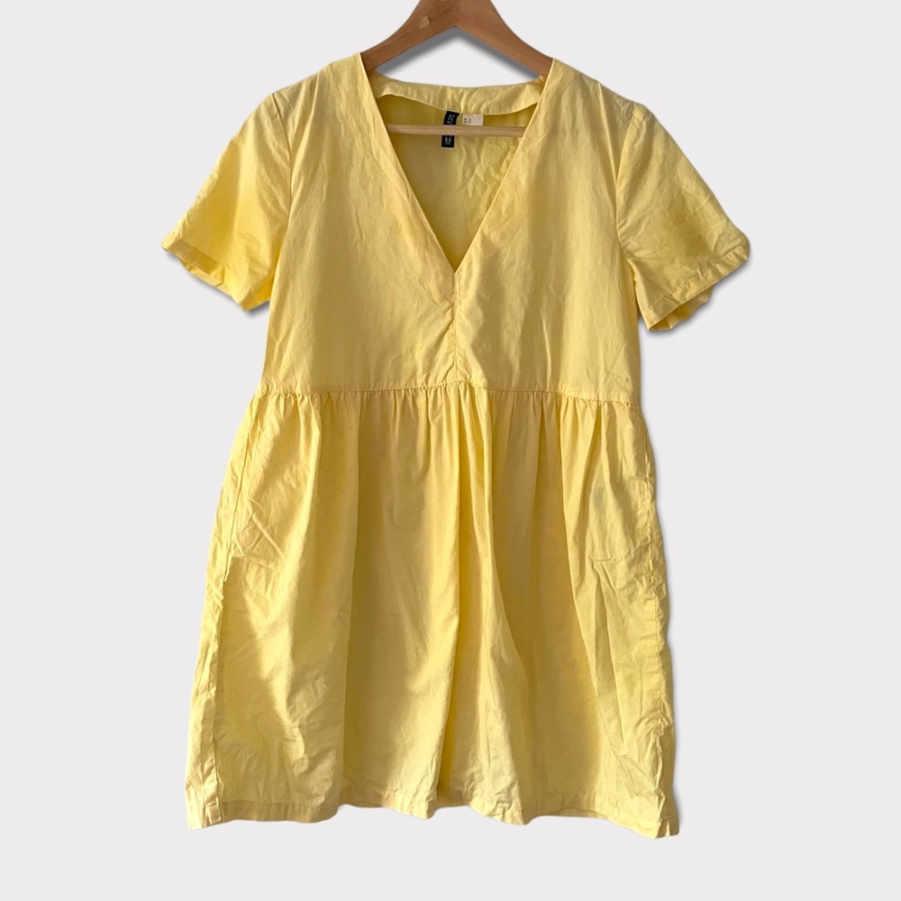 H&M Yellow Babydoll Dress 100% Cotton